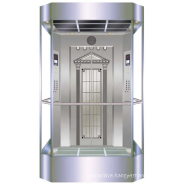 glass cube high technology  sightseeing passenger elevator lift cabin